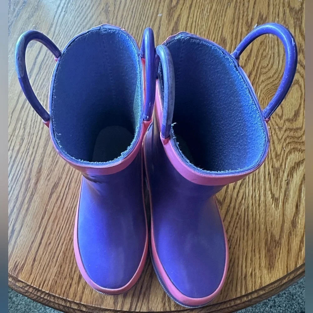 Purple and Pink Rain & Snow Boots Waterproof Design